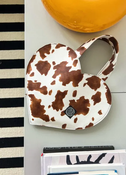Cow mini heart bag